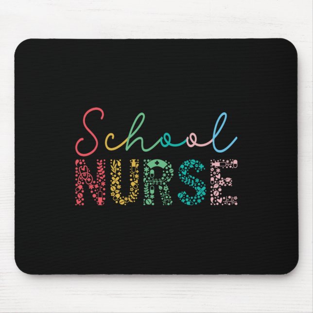 Nurse Back To School Nurse Elements Graphic  Mouse Mat (Front)