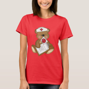 Nurse Bear Cartoon womens t-shirt