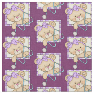 Nurse Bear Pima cotton fabric