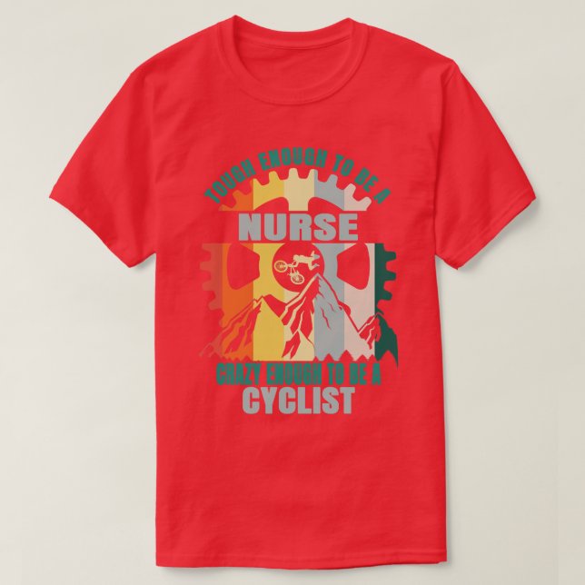 Nurse Biker Design T-Shirt (Design Front)