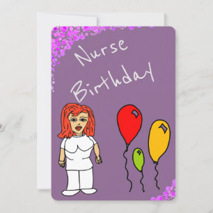 Nurse birthday invitation