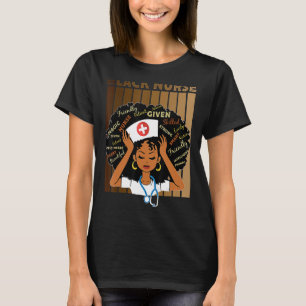 Nurse Black Magic Afro Melanin Queen Black History T-Shirt