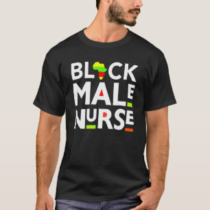 Nurse Black Woman Magic Afro Melanin Queen Black H T-Shirt