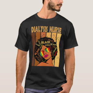 Nurse Black Woman Magic Afro Melanin Queen Black H T-Shirt