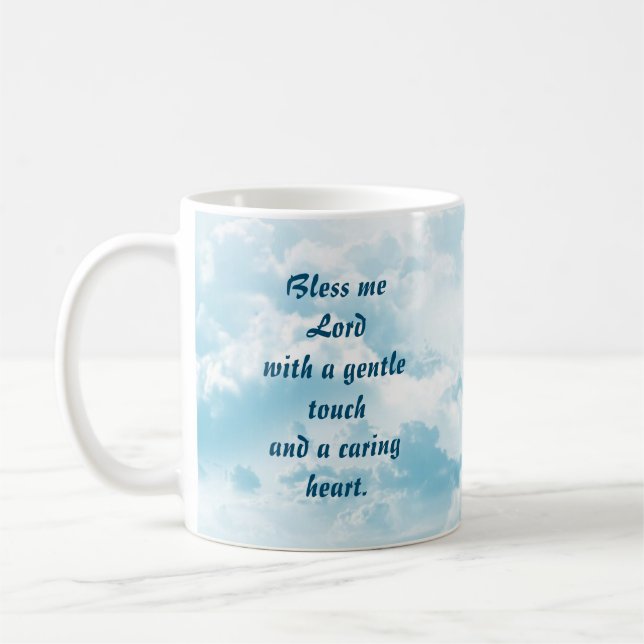 Nurse Blessing, Gentle Touch & Caring Heart Coffee Mug (Left)