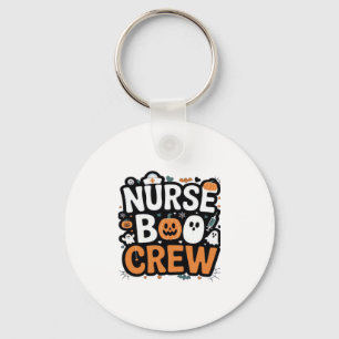 Nurse Boo Crew  Halloween Healthcare Hero  Spooky  Key Ring