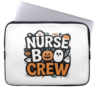 Nurse Boo Crew Halloween Healthcare Hero Spooky Laptop Sleeve