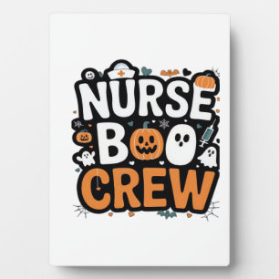 Nurse Boo Crew Halloween Healthcare Hero Spooky Plaque