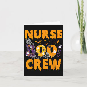 Nurse Boo Crew Halloween Nursing School Card