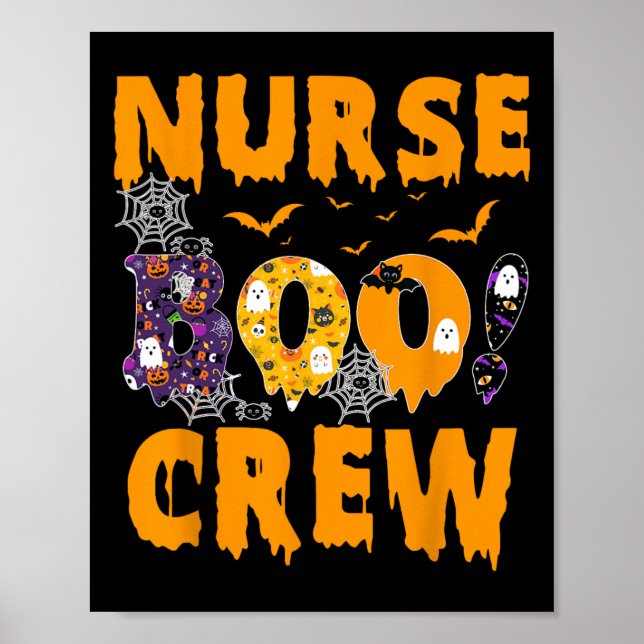 Nurse Boo Crew Halloween Nursing School  Poster (Front)
