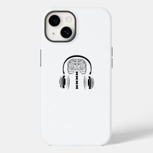 Nurse Brain Grey Listening to Song iPhone 14 Case