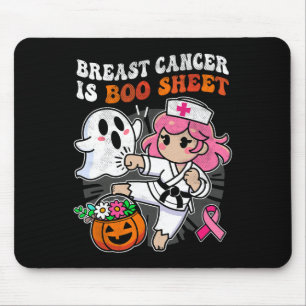 Nurse Breast Cancer Awareness Karate Fight Ghost H Mouse Mat