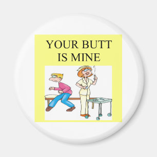 nurse butt joke magnet