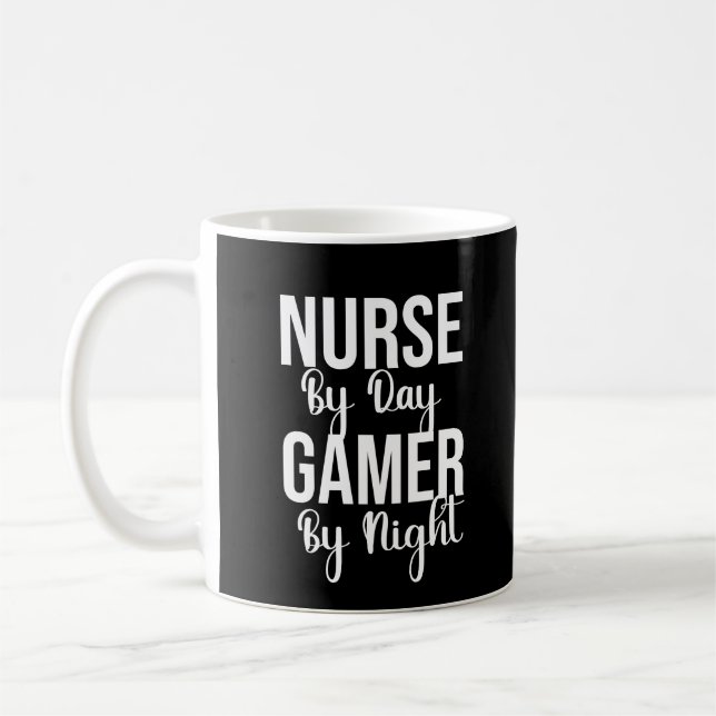 Nurse By Day Gamer By Night Coffee Mug (Left)