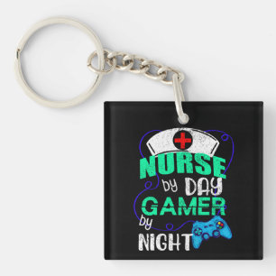 Nurse by Day Gamer by Night, Nursing Gaming Key Ring
