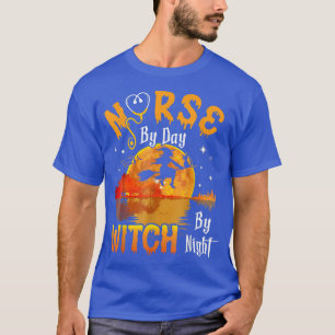 Nurse By Day Witch By Night Boo Spooky Halloween C T-Shirt