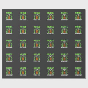 Nurse By Day Witch By Night Halloween Design_1 Wrapping Paper