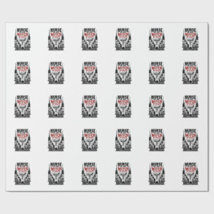 Nurse By Day Witch By Night Halloween Design_1 Wrapping Paper
