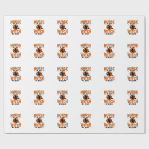 Nurse by Day Witch by Night Halloween Design_1 Wrapping Paper