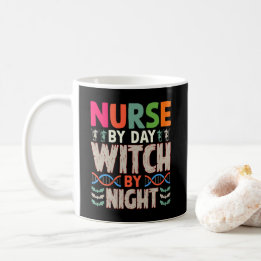 Nurse by Day Witch by Night Halloween Nursing Coffee Mug