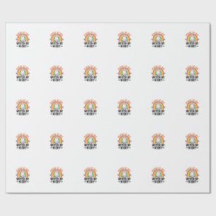 Nurse By Day Witch By Night Vintage Ghost Design_1 Wrapping Paper