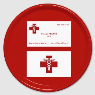 Nurse Caduceus Business Card