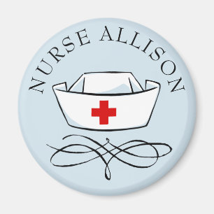 Nurse Cap Add Name Magnet