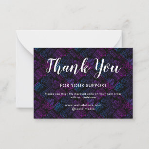 Nurse Caregiver Medical Black Thank You Card