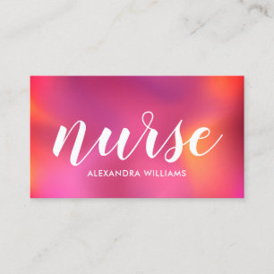 Nurse Caregiver Modern Rose Gold Medical Business Card