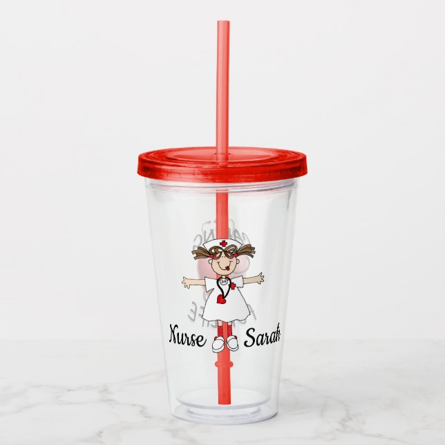 Nurse Caring for Life  Acrylic Tumbler (Front)
