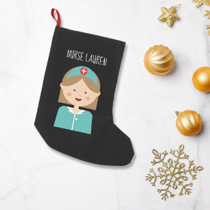 Nurse - Cartoon Small Christmas Stocking