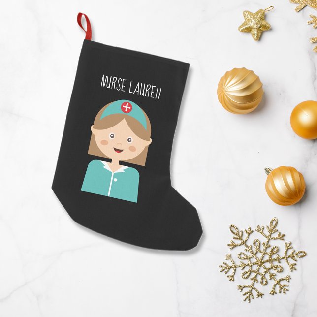 Nurse - Cartoon Small Christmas Stocking (Creator Uploaded)