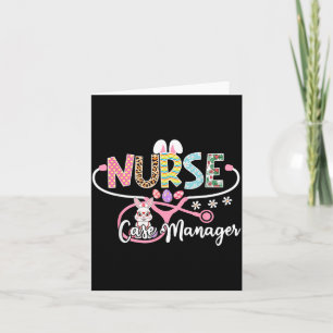 Nurse Case Manager Easter Bunny Egg Stethoscope Card