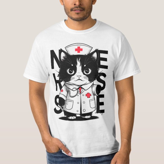 Nurse Cat Lover T-Shirt (Front)