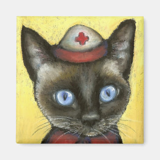 Nurse cat magnet