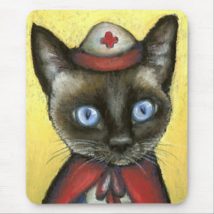 Nurse cat mouse mat