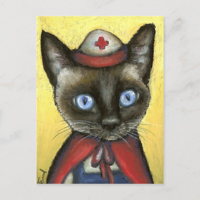 Nurse cat postcard (Front)