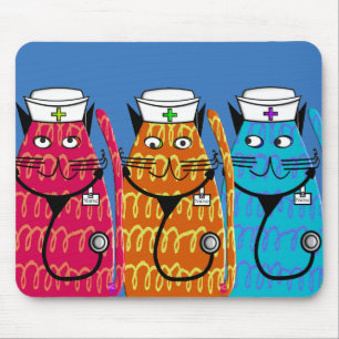 Nurse Cats Mouse Mat
