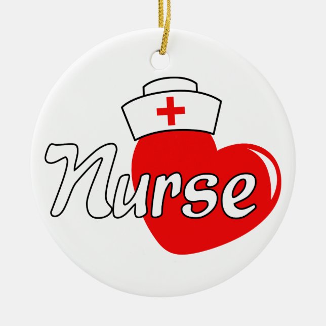 Nurse Ceramic Tree Decoration (Front)