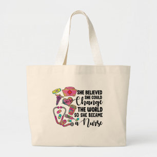 Nurse Change the World Large Tote Bag