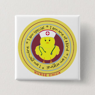Nurse Chick 15 Cm Square Badge