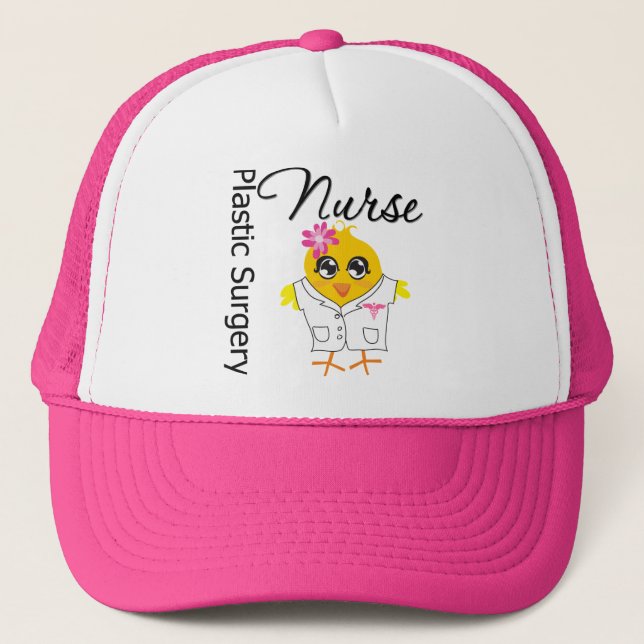 Nurse Chick v2 Plastic Surgery Nurse Trucker Hat (Front)