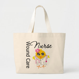 Nurse Chick v2 Wound Care Nurse Large Tote Bag