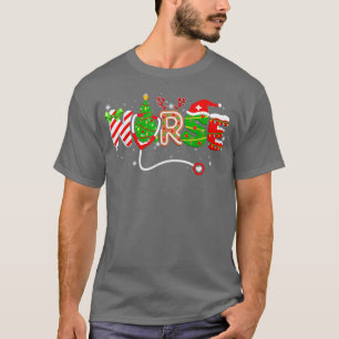 Nurse Christmas 2022 Cute Nurses Xmas Pajamas PJs T-Shirt