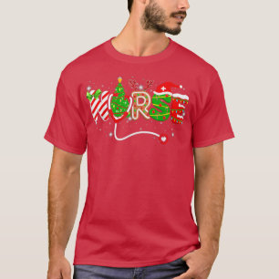 Nurse Christmas 2022 Cute Nurses Xmas Pyjamas PJs  T-Shirt