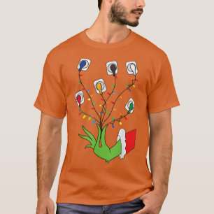 nurse christmas christmas lights ekg leads cheat f T-Shirt