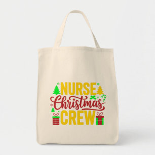 Nurse Christmas Crew Digital Art Design Tote Bag
