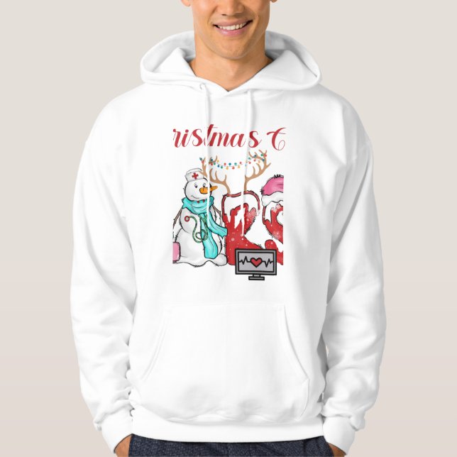Nurse Christmas Crew Hoodie (Front)