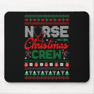 Nurse Christmas Crew Parties Proud Job Team Lover Mouse Mat