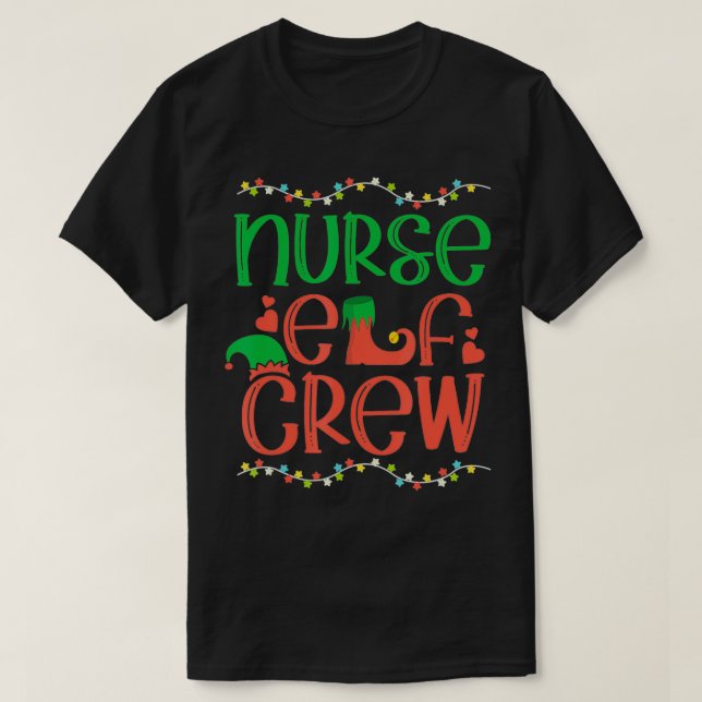 Nurse Christmas Elf Registered Nurse Student RN No T-Shirt (Design Front)